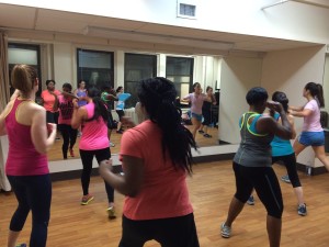 Women In NYC Kickboxing Class